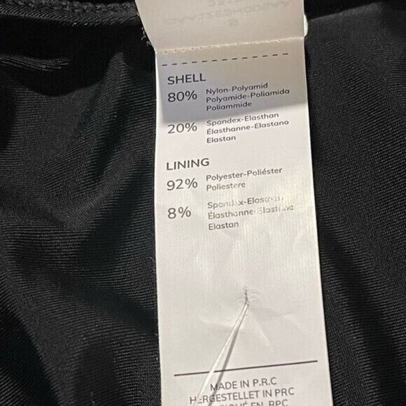 Cupshe Black One Piece Swimsuit Women’s Medium V-Neck Ruched Adjustable Straps - Picture 7 of 8